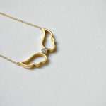 Gold vermeil angel wings pendant necklace