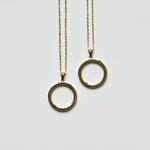 Gold vermeil circle pendant necklace
