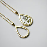 Gold vermeil water drop pendant necklace