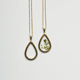 Gold vermeil water drop pendant necklace