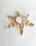 DISCONTINUED Snowflake tea light candle/sphere stand mold